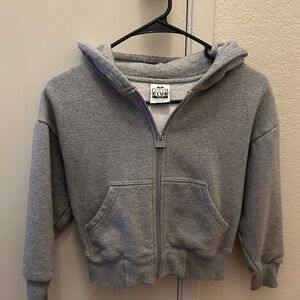Gray Kids Pro Club zip up hoodie